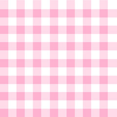 Pink checkered tablecloths seamless pattern background.