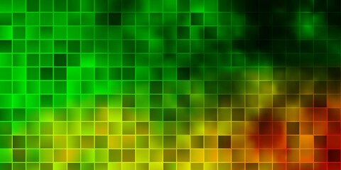 Light Green, Yellow vector backdrop with rectangles.