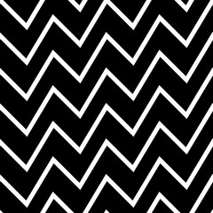 Diagonal zigzag lines seamless pattern. Angled jagged stripes ornament. Linear waves motif. Curves print. Striped background. Slanted wavy stripe figures. Tilted broken line shapes wallpaper. Vector