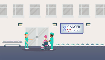 Cancer clinic with medical staff
