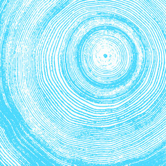 Wood tree art texture stamp for card or background. Detailed tree ring design. Rough organic tree rings with close up of end grain.