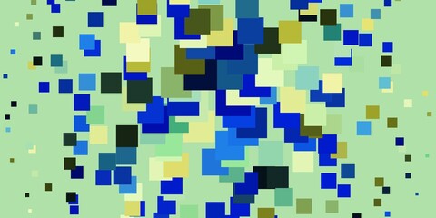 Light Blue, Green vector background with rectangles.