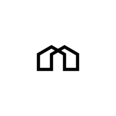 home building icon flat logo vector for bussines or finance