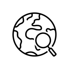 Black line icon for everything