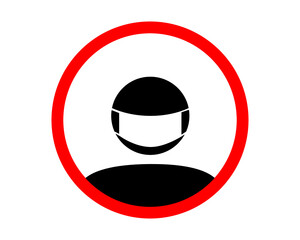 COVID-19 safety sign mandatory mask