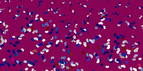 Light blue, yellow vector pattern with abstract shapes.