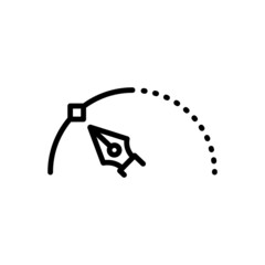 Black line icon for stroke