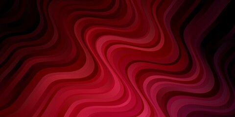Obraz premium Light Pink, Red vector template with curves.