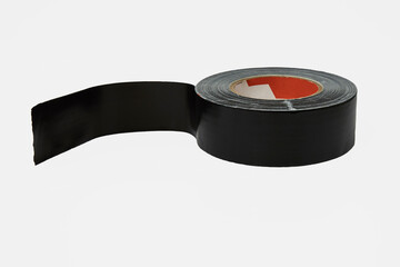 Black adhesive tape roll