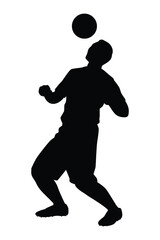Fototapeta na wymiar Soccer player, sport man silhouette vector, healthy athlete.
