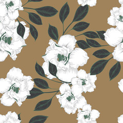 Beautiful seamless floral pattern background