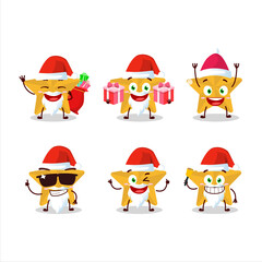 Santa Claus emoticons with new yellow stars cartoon character