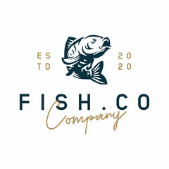 Fish Logo Premium Vector