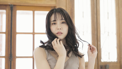 Fototapeta premium 女性 美容 ビューティ