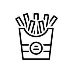 Black line icon for french