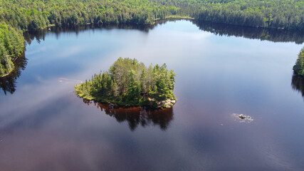 Sunday Lake Island and Campground in Algonquin Park