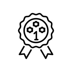 Black line icon for prime