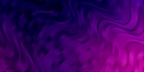 Fototapeta na wymiar Dark Purple vector template with wry lines.