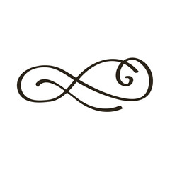 decorative swirls dividers crossed monochrome icon