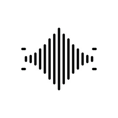 Black line icon for frequency