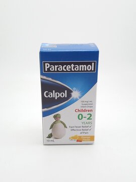 GSK calpol paracetamol syrup box in Manila, Philippines
