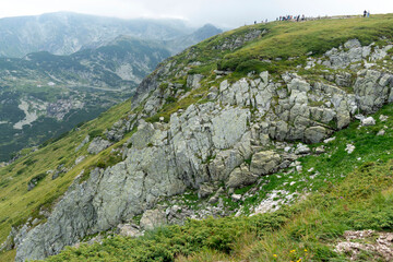Fototapeta na wymiar Mountain panoramic landscape, Green mountain