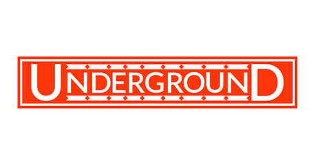 London Underground rectangular vintage sign isolated