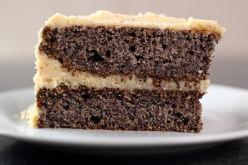 Poppy Seed Cake with Buttercream Icing
