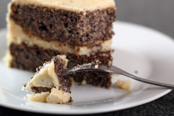 Poppy Seed Cake with Buttercream Icing