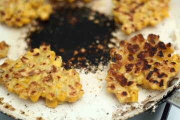 Frying Corn Pancakes