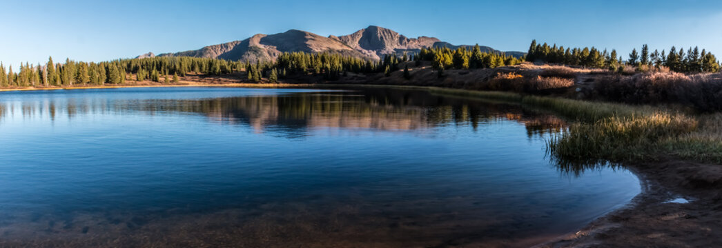 Little Molas Lake With Snowdon Peak, Weminuche Wilderness Area, Colorado, USA