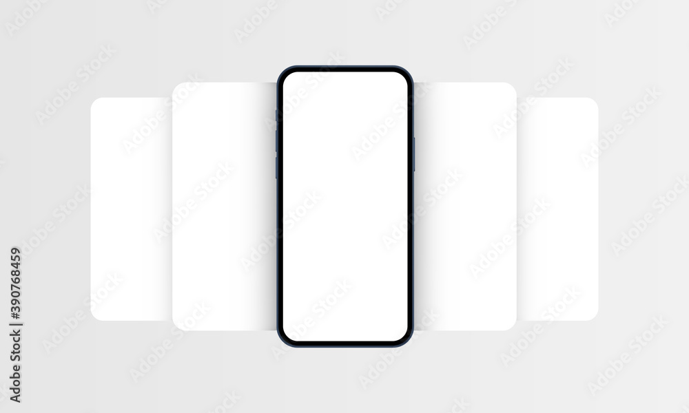 Aufkleber smartphone frame mockup with blank app screens. mobile app design concept for showcasing screenshots