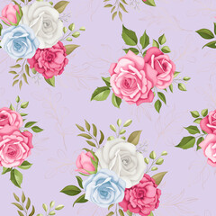 Luxury and elegant seamless pattern floral design