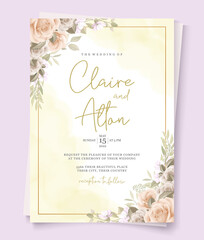 Beautiful wedding invitation card template