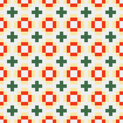 Abstract Cross Pattern Dots Logo generative computational art illustration