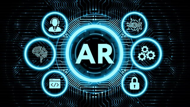Ar, augmented reality icon. Business, Technology, Internet and network concept.