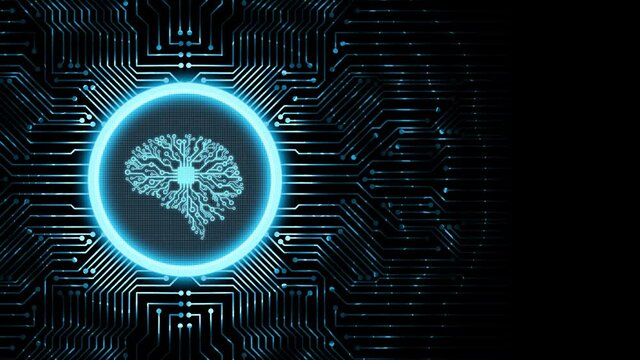 Artificial intelligence (AI), machine learning and modern computer technologies concepts. Business, Technology, Internet and network concept.