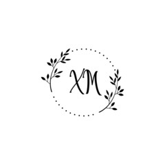 Initial XM Handwriting, Wedding Monogram Logo Design, Modern Minimalistic and Floral templates for Invitation cards	
