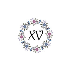 Initial XX Handwriting, Wedding Monogram Logo Design, Modern Minimalistic and Floral templates for Invitation cards	

