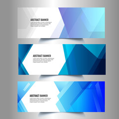 Naklejka premium the modern abstract banner template set