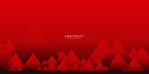 Abstract vector geometry triangle background, red technology background