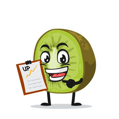 vector illustration of kiwi mascot or character