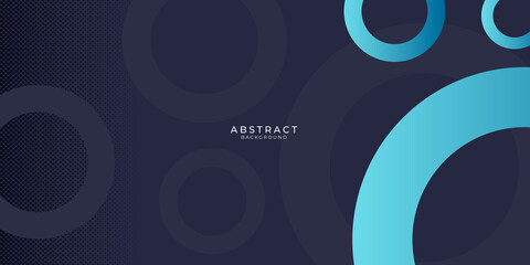 Blue background with white circle rings in faded distressed vintage grunge texture design, old geometric pattern paper