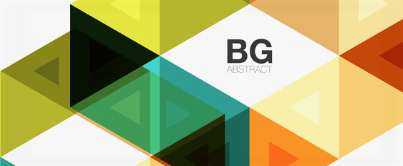 Fototapeta premium Mosaic triangle pattern abstract background for cover, banner, flyer and poster and other template