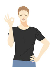 若い男性のイラスト