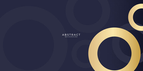 Abstract gold black circle shapes and luxury pattern background for presentation design