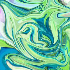 Beautiful liquid digital art background with dynamic composition of different color shades and textures
