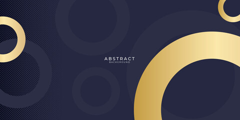 Abstract gold cirlce shapes and luxury pattern presentation background