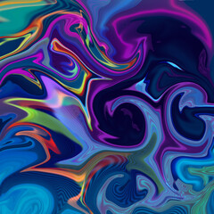 Beautiful liquid digital art background with dynamic composition of different color shades and textures