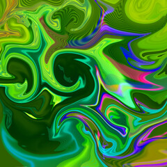 Fototapeta na wymiar Beautiful liquid digital art background with dynamic composition of different color shades and textures